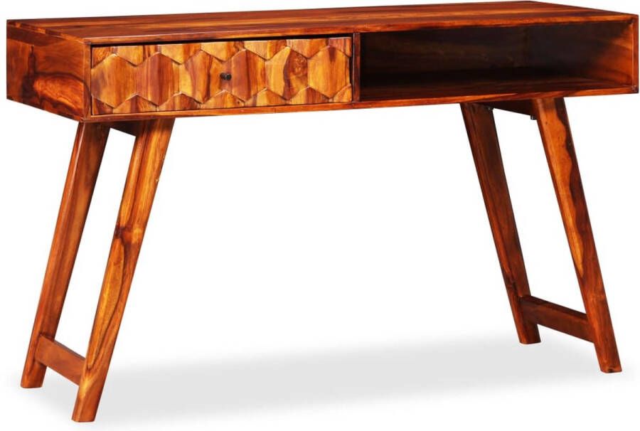 Decoways Schrijftafel 118x50x76 cm massief sheeshamhout