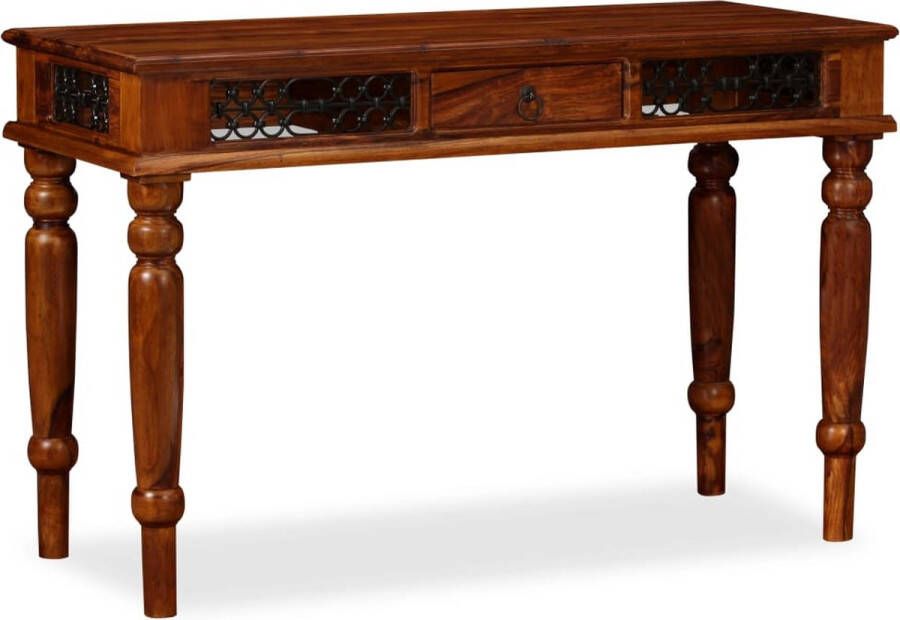 Decoways Schrijftafel 120x50x76 cm massief sheeshamhout