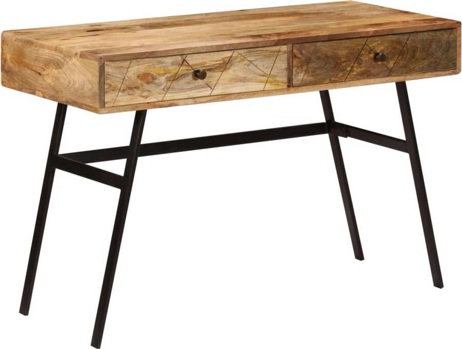 Decoways Schrijftafel met lades 110x50x76 cm massief mangohout