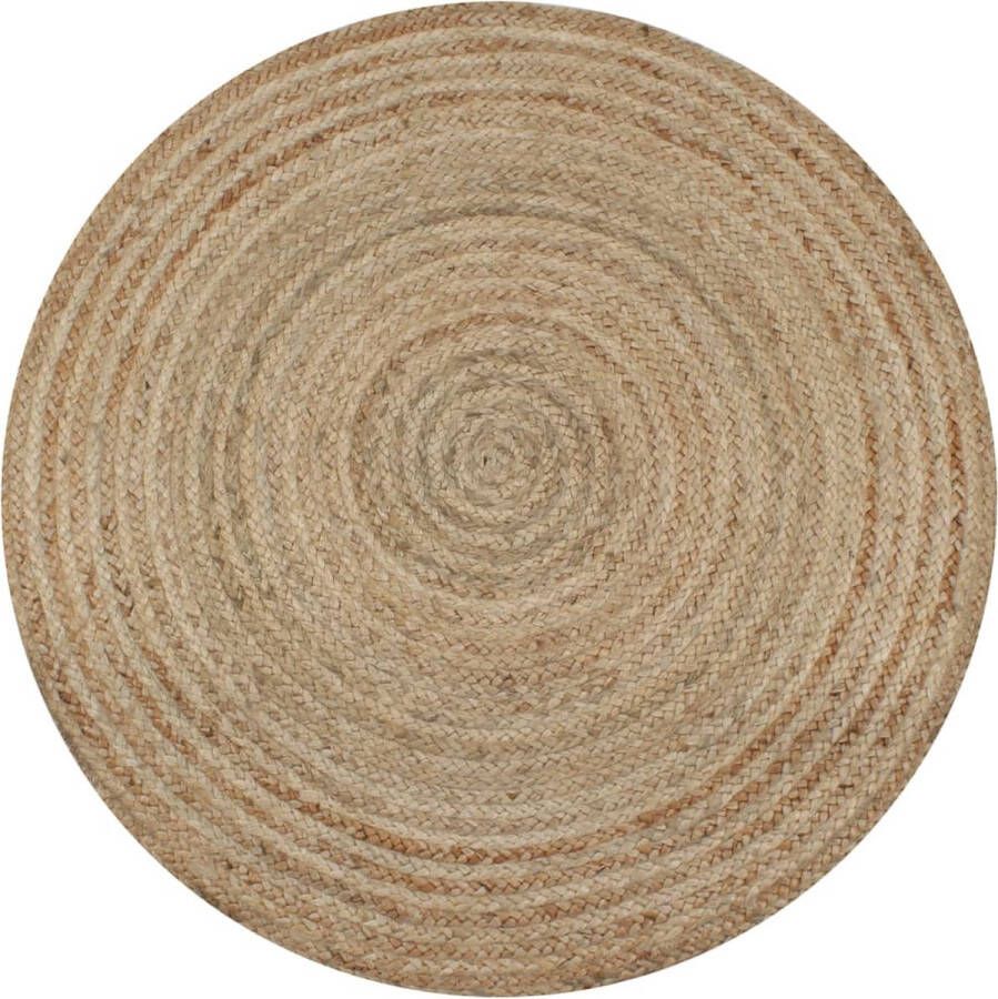 Decoways Tapijt rond 150 cm gevlochten jute