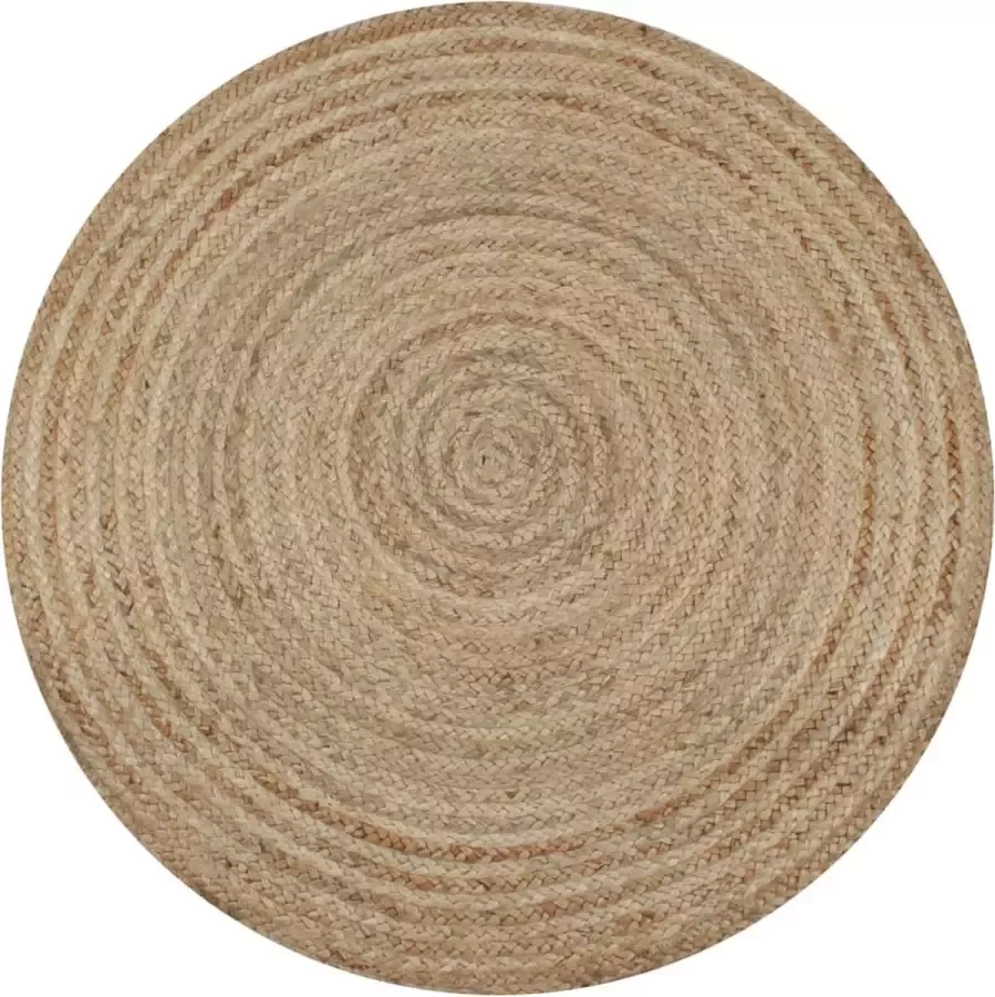 Decoways Tapijt rond 150 cm gevlochten jute