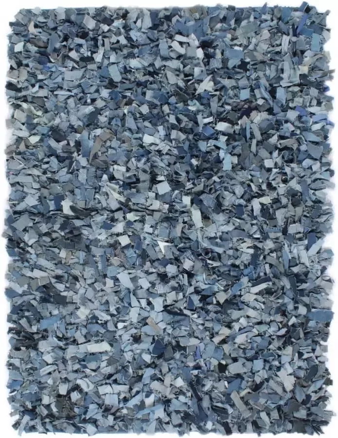 Decoways Tapijt shaggy hoogpolig 120x170 cm denim blauw