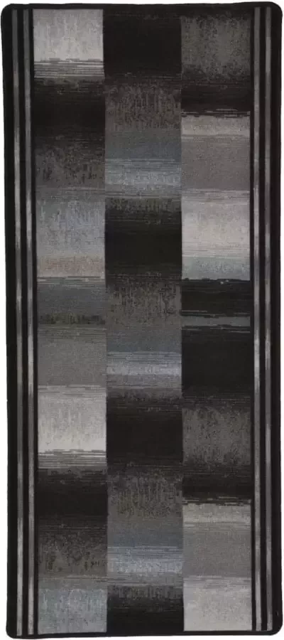 Decoways Tapijtloper met gelbodem 67x120 cm zwart
