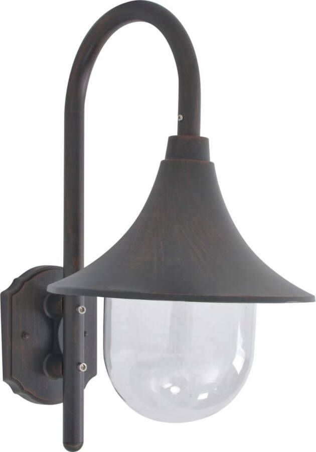 Decoways Tuin wandlamp E27 42 cm aluminium brons