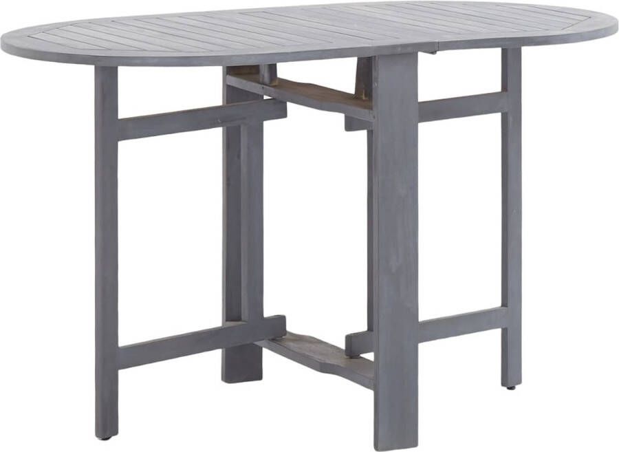 Decoways Tuintafel 120x70x74 cm massief acaciahout grijs