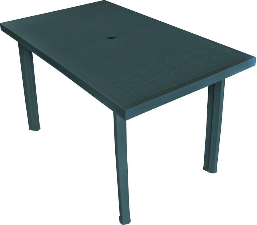 Decoways Tuintafel 126x76x72 cm kunststof groen