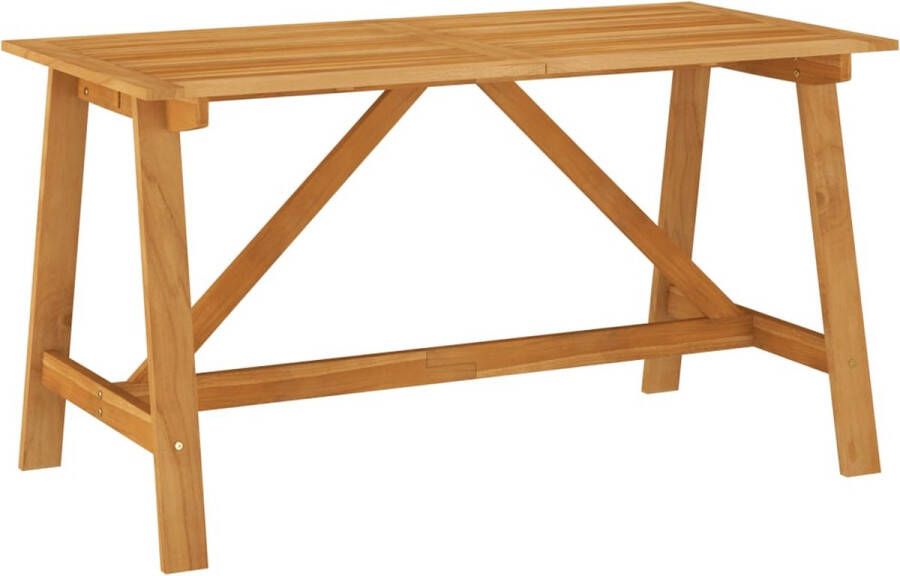 Decoways Tuintafel 140x70x73 5 cm massief acaciahout