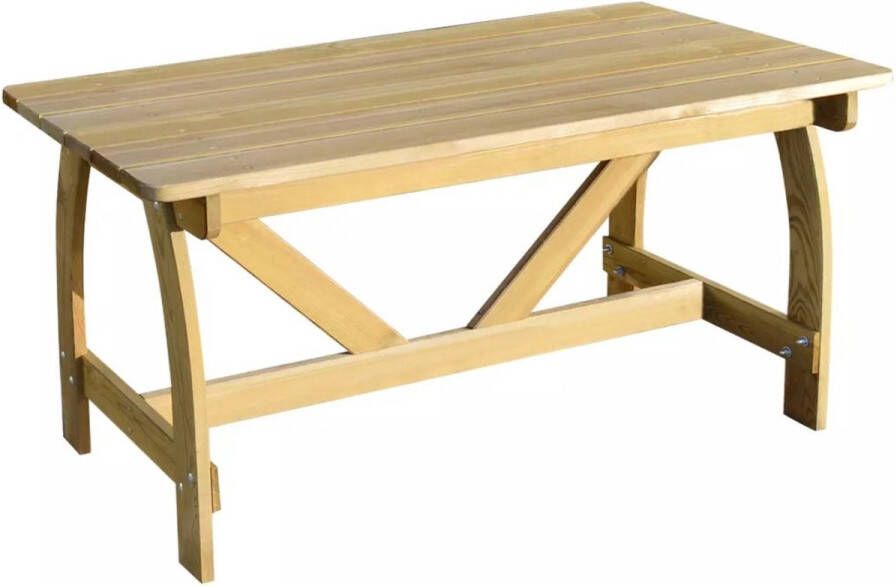 Decoways Tuintafel 150x74x75 cm geïmpregneerd grenenhout