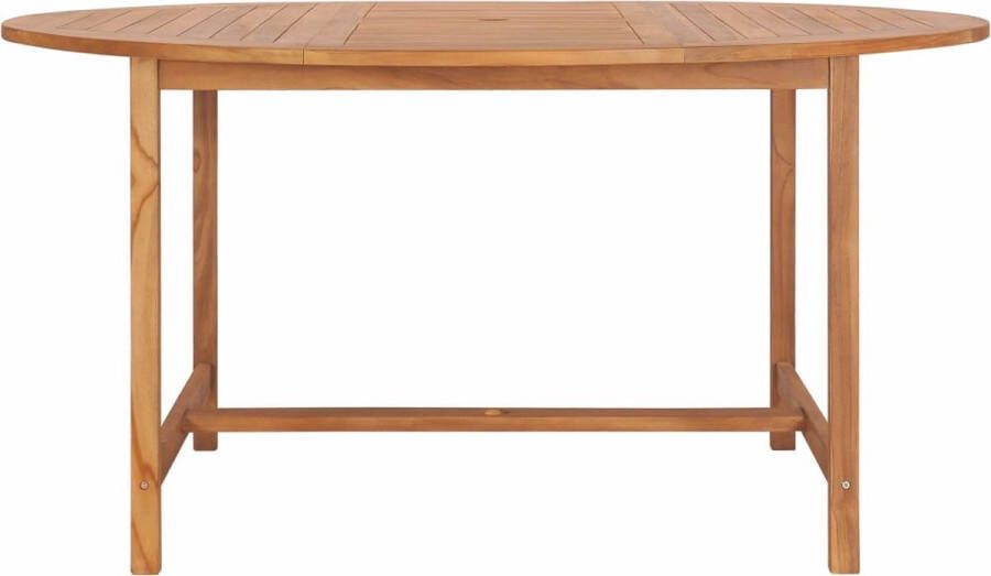 Decoways Tuintafel 150x76 cm massief teakhout