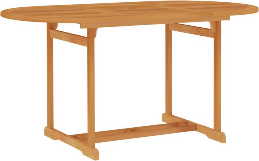 Decoways Tuintafel 150x90x75 cm massief teakhout - Foto 1