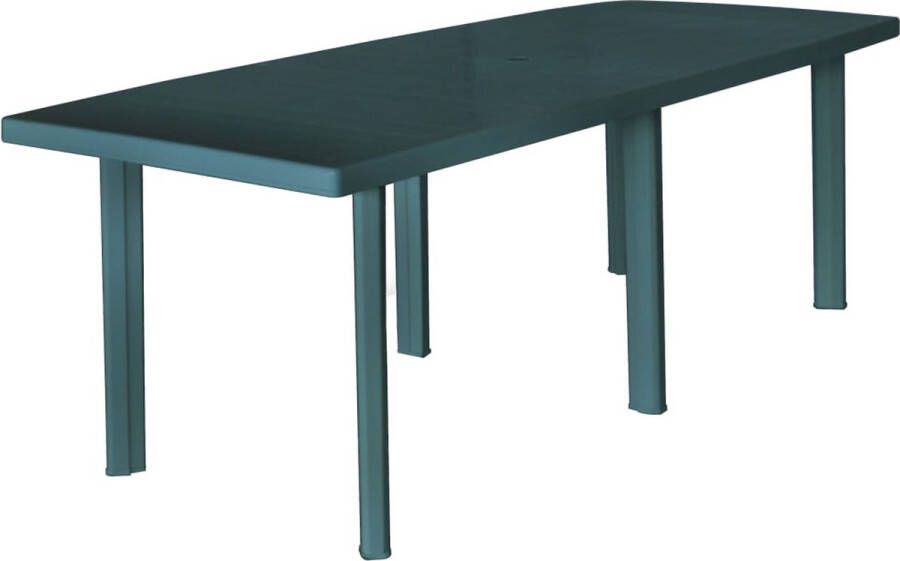 Decoways Tuintafel 210x96x72 cm kunststof groen