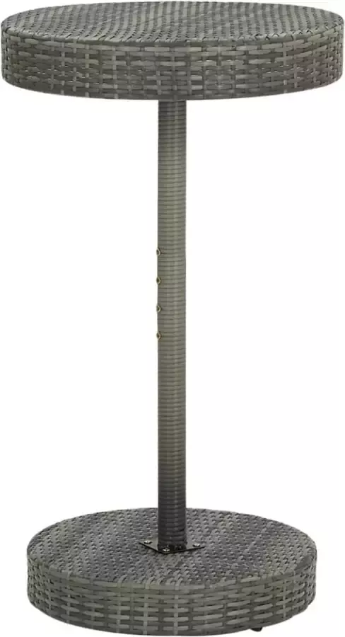 Decoways Tuintafel 60 5x106 cm poly rattan grijs