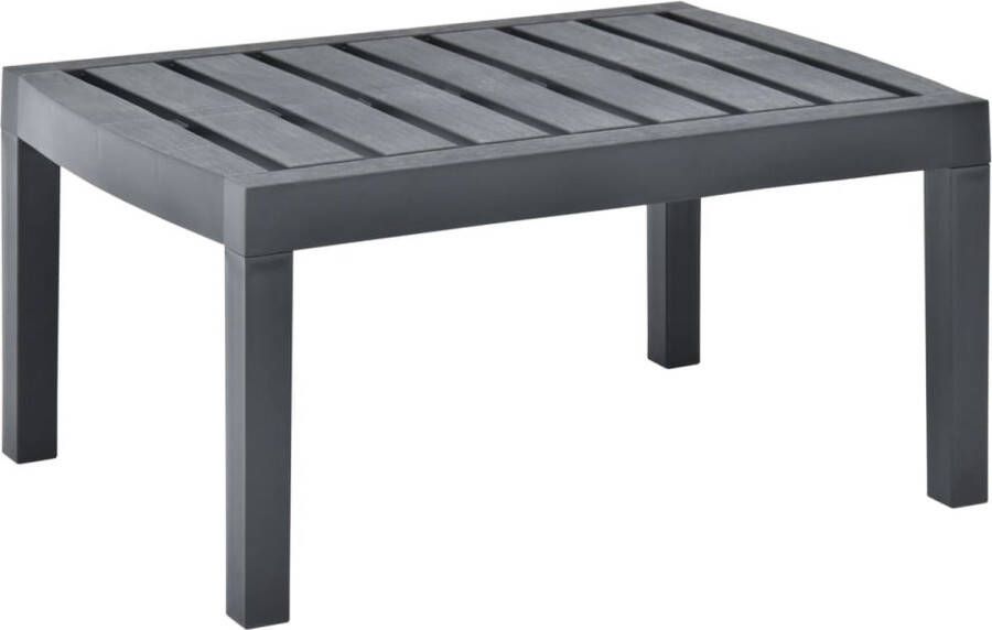 Decoways Tuintafel 78x55x38 cm kunststof antraciet