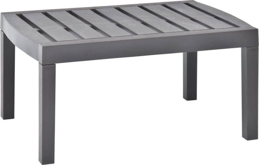 Decoways Tuintafel 78x55x38 cm kunststof mokka