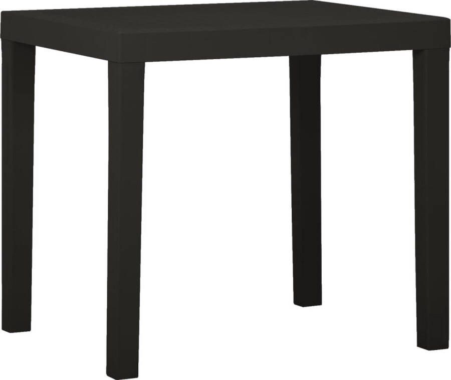 Decoways Tuintafel 79x65x72 cm kunststof antracietkleurig