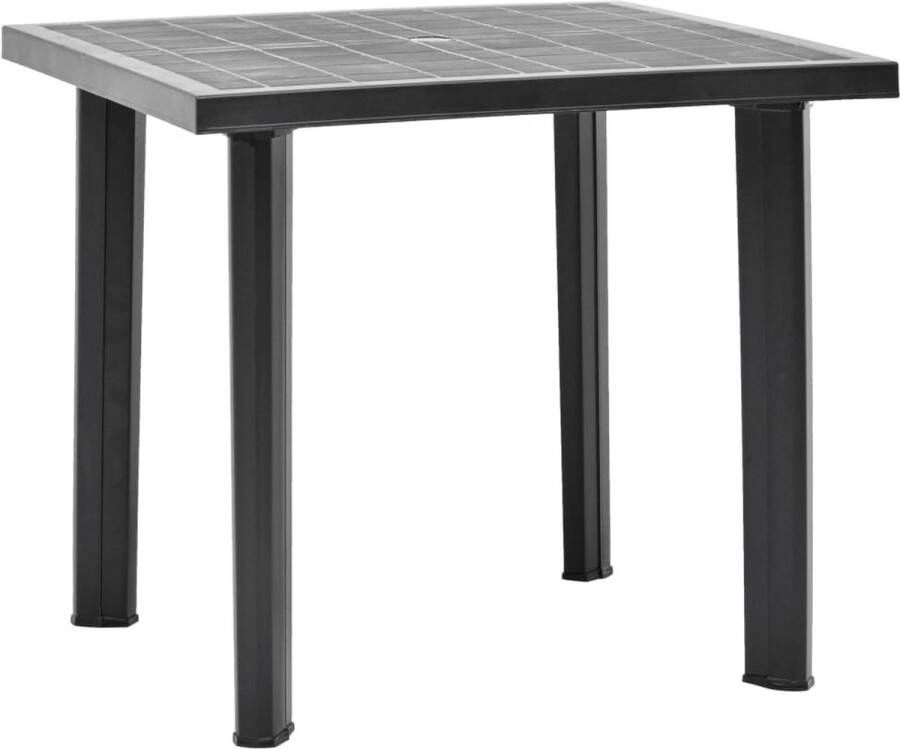 Decoways Tuintafel 80x75x72 cm kunststof antraciet