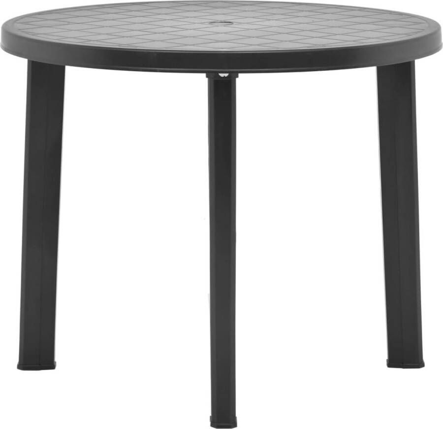 Decoways Tuintafel 89 cm kunststof antraciet