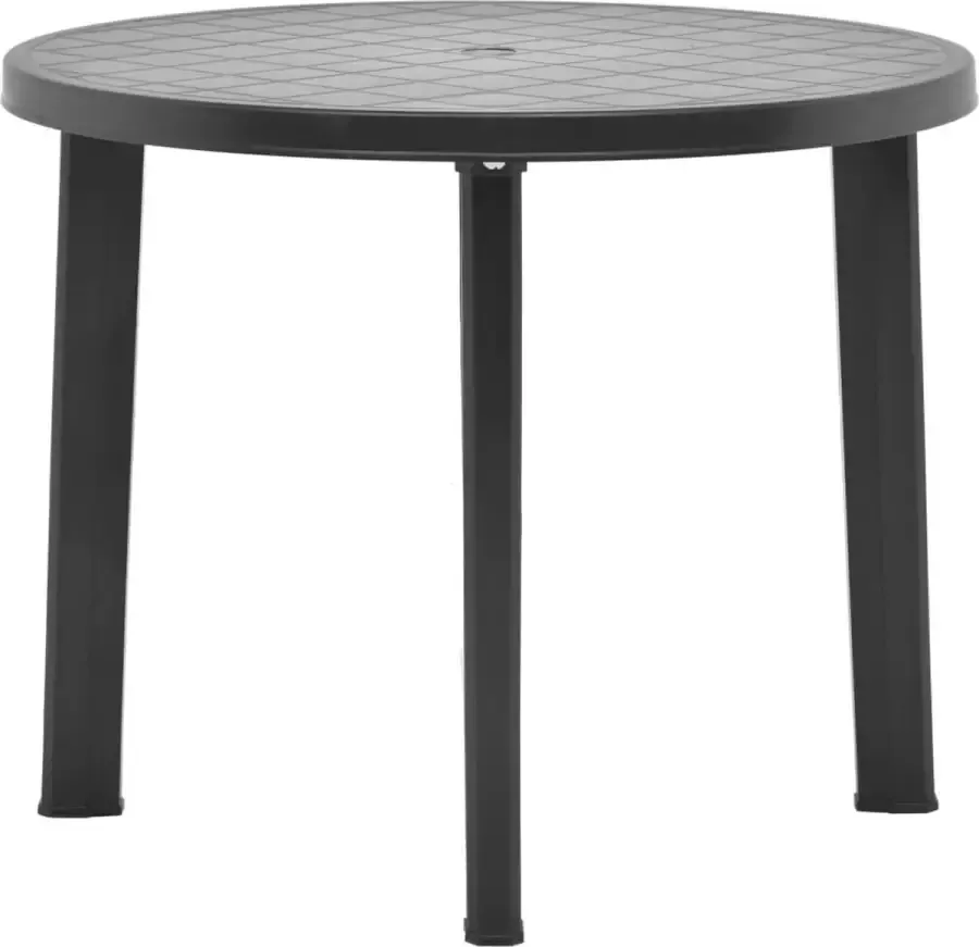 Decoways Tuintafel 89 cm kunststof antraciet