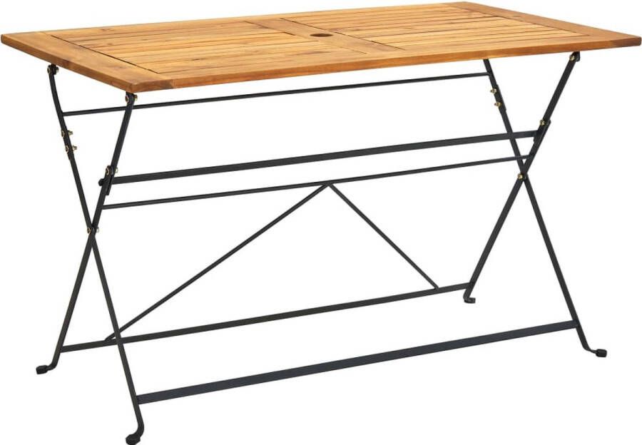 Decoways Tuintafel inklapbaar 120x70x74 cm massief acaciahout