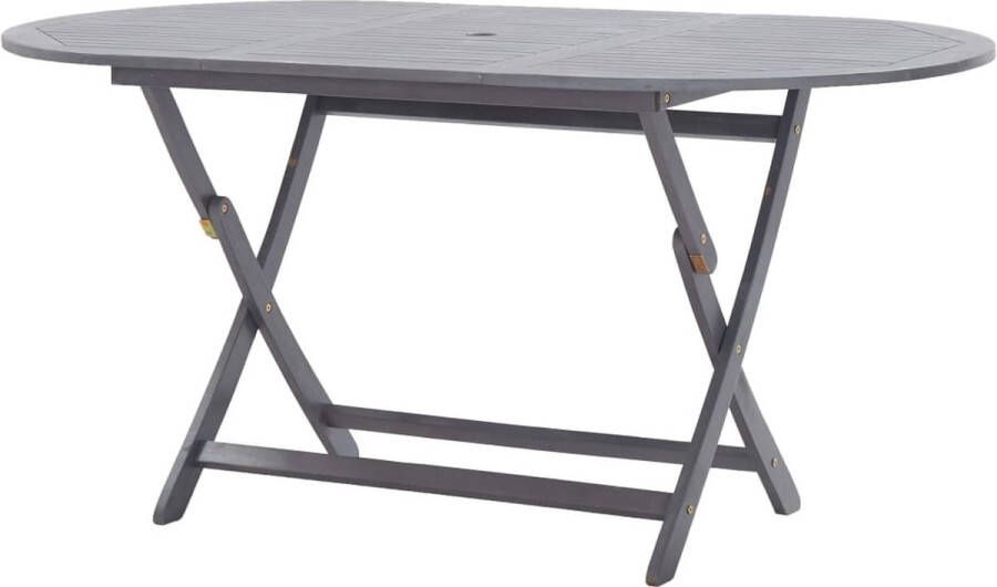 Decoways Tuintafel inklapbaar 160x85x75 cm massief acaciahout