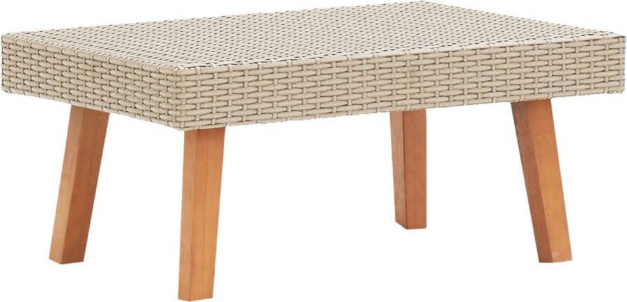 Decoways Tuintafel poly rattan beige