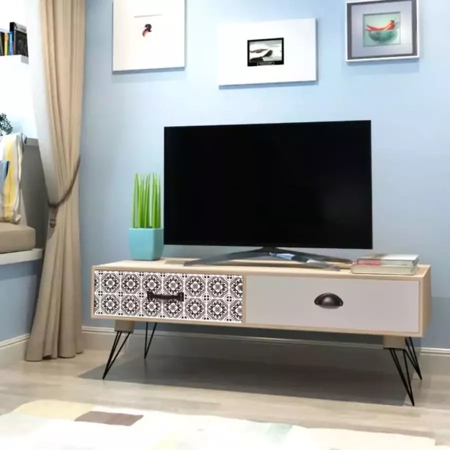 Decoways TV dressoir 100x40x35 cm bruin