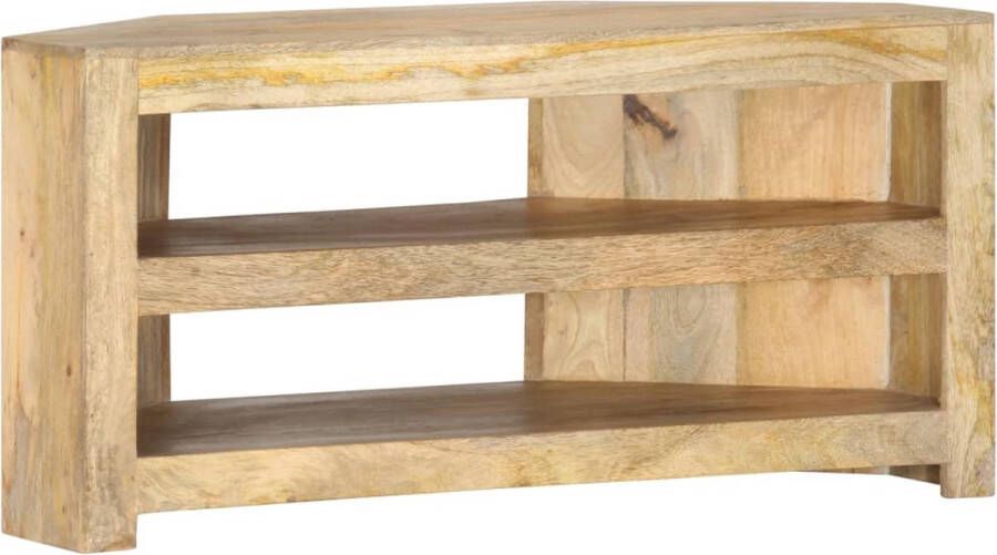 Decoways Tv-hoekmeubel 90x45x45 cm massief mangohout