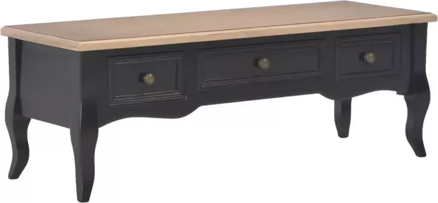 Decoways Tv-meubel 100x35x35 cm hout zwart