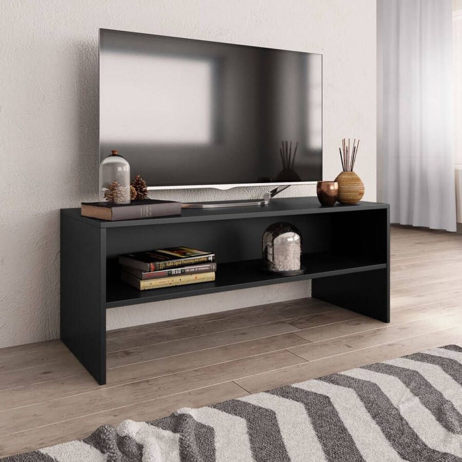 Decoways Tv-meubel 100x40x40 cm spaanplaat zwart