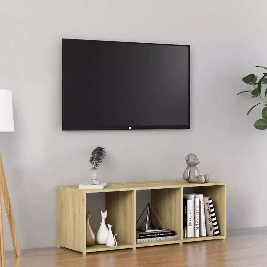 Decoways Tv-meubel 107x35x37 cm spaanplaat sonoma eikenkleurig