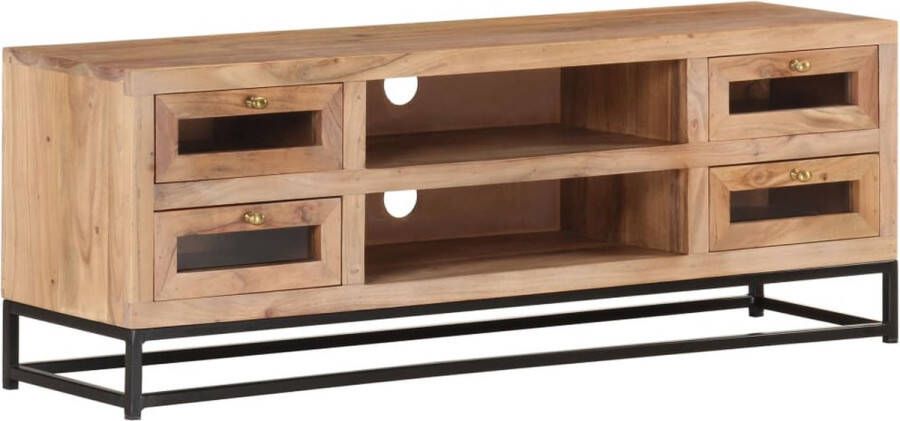 Decoways Tv-meubel 110x30x40 cm massief acaciahout