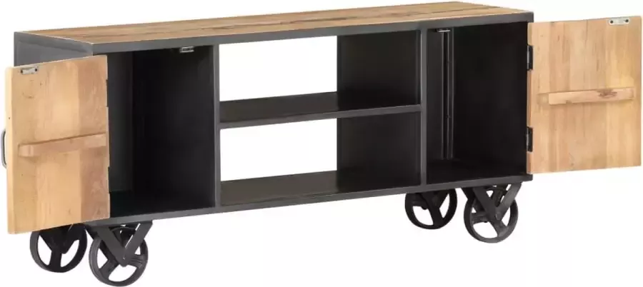Decoways Tv-meubel 110x30x49 cm massief gerecycled hout