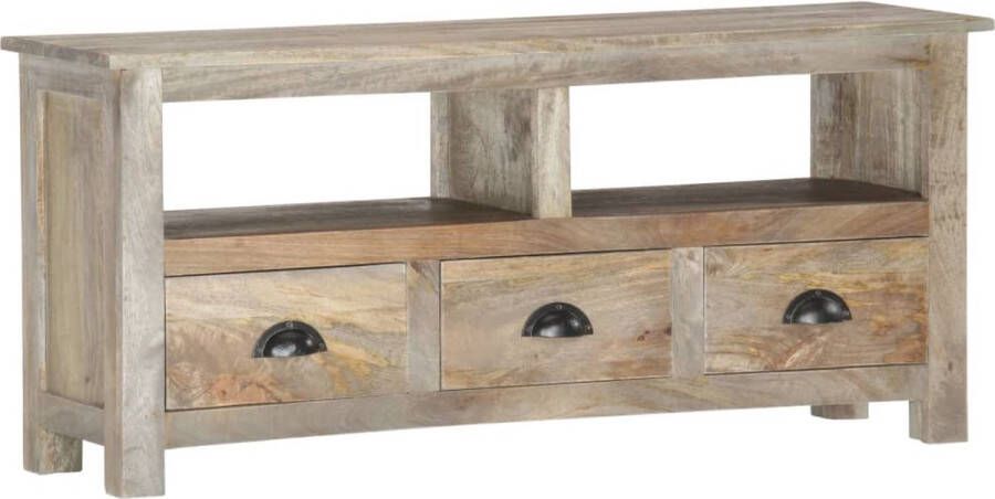 Decoways Tv-meubel 110x30x50 cm massief mangohout