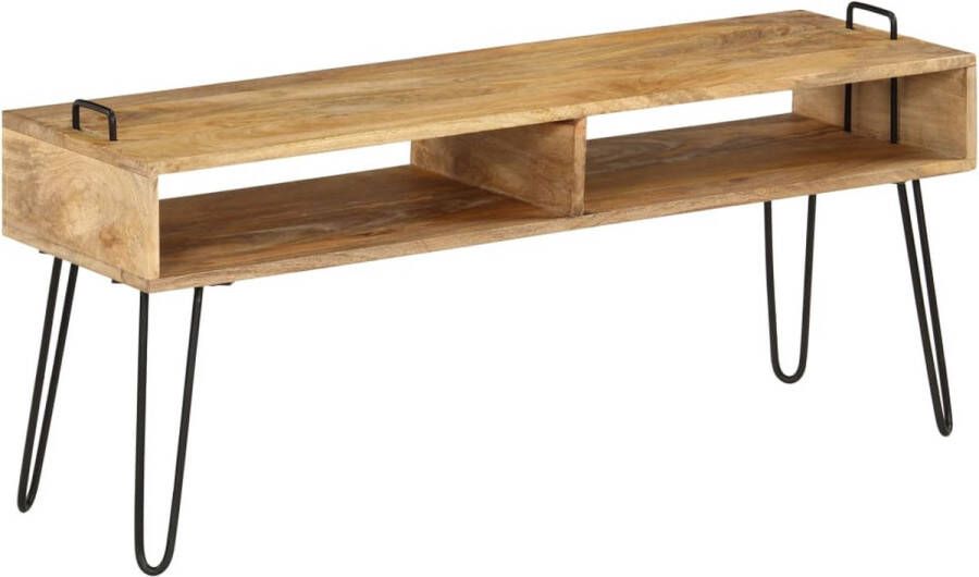 Decoways Tv-meubel 110x35x45 cm massief mangohout