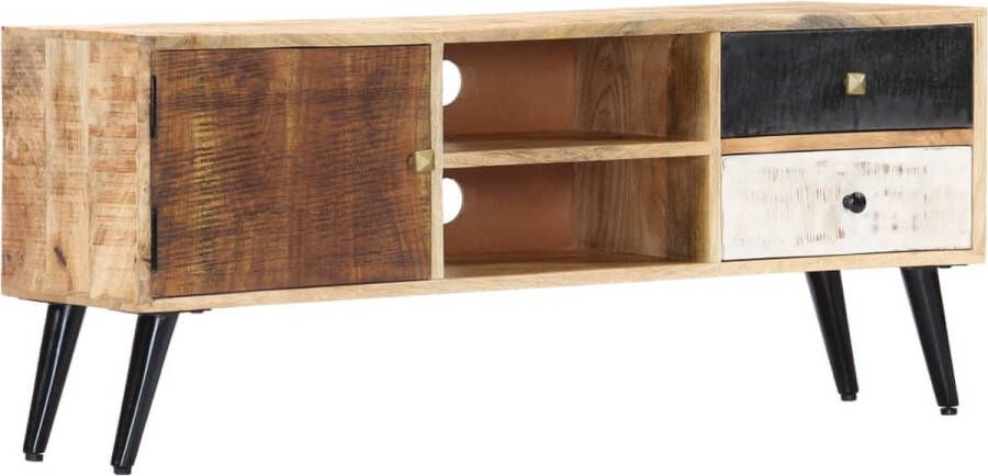 Decoways Tv-meubel 115x30x47 cm massief mangohout