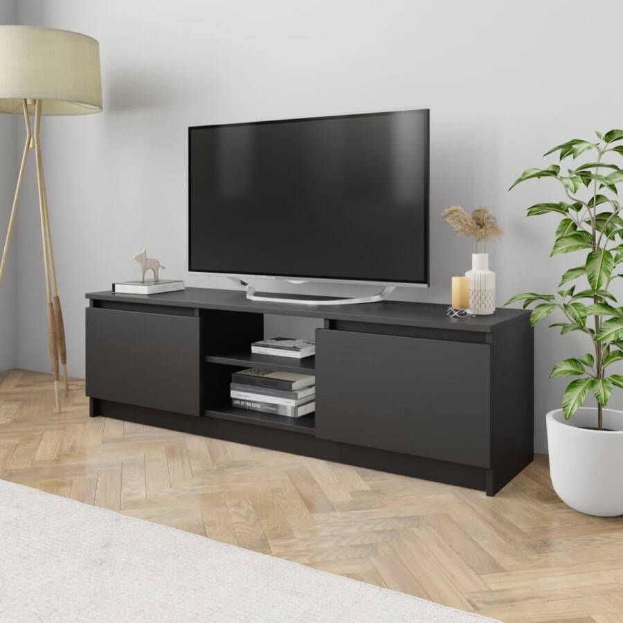 Decoways Tv-meubel 120x30x35 5 cm spaanplaat zwart