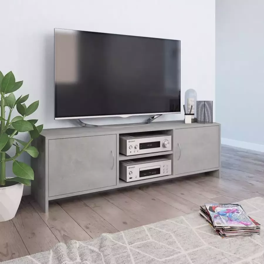 Decoways Tv-meubel 120x30x37 5 cm spaanplaat betongrijs