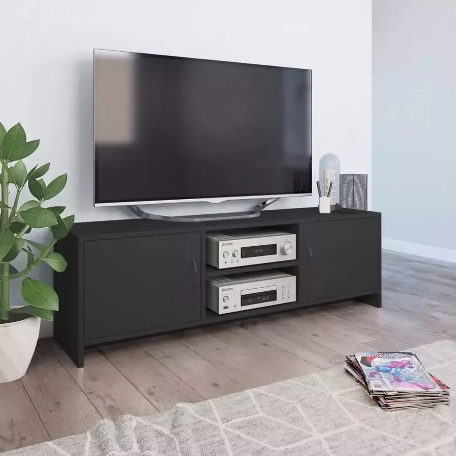 Decoways Tv-meubel 120x30x37 5 cm spaanplaat grijs