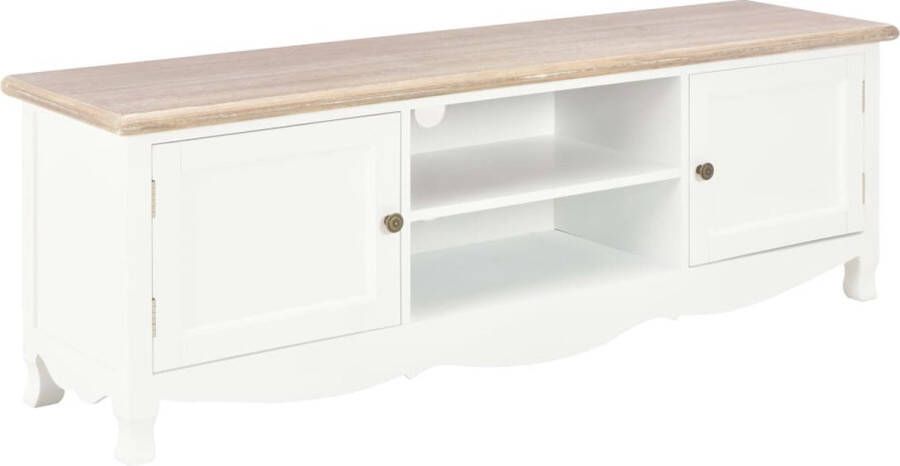 Decoways Tv-meubel 120x30x40 cm hout wit