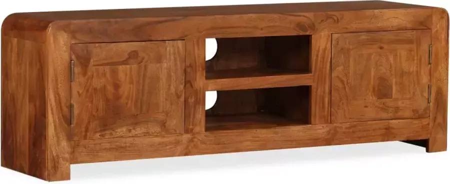 Decoways Tv-meubel 120x30x40 cm massief hout met sheesham afwerking