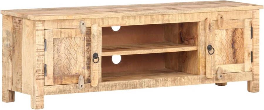 Decoways Tv-meubel 120x30x40 cm ruw mangohout