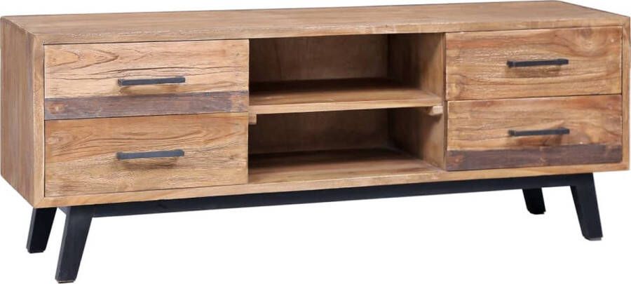 Decoways Tv-meubel 120x30x45 cm massief teakhout