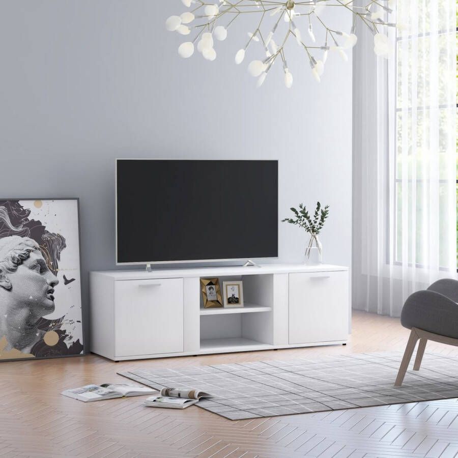 Decoways Tv-meubel 120x34x37 cm spaanplaat wit