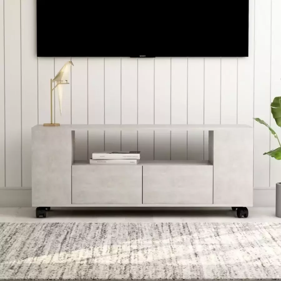Decoways Tv-meubel 120x35x43 cm spaanplaat betongrijs