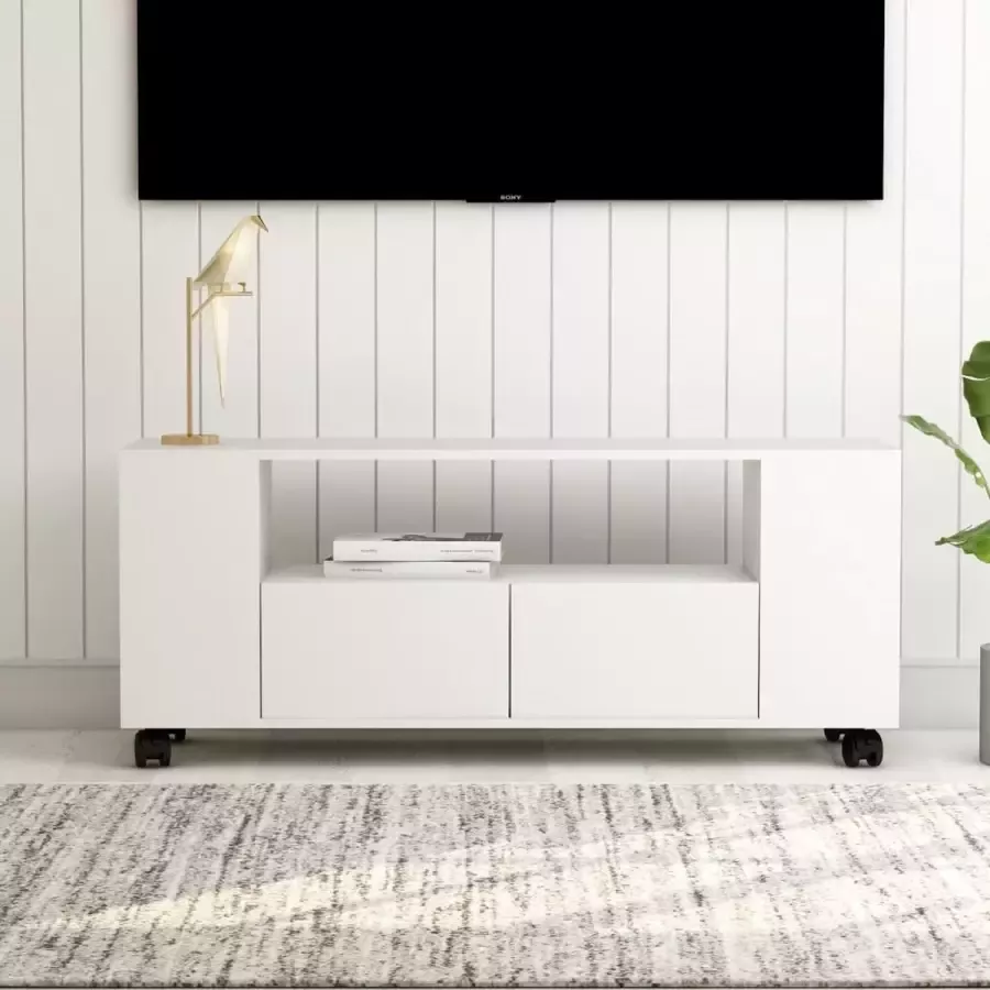Decoways Tv-meubel 120x35x43 cm spaanplaat wit