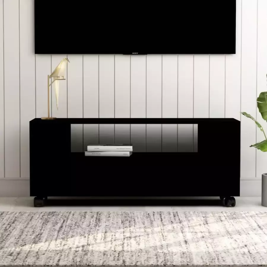 Decoways Tv-meubel 120x35x43 cm spaanplaat zwart