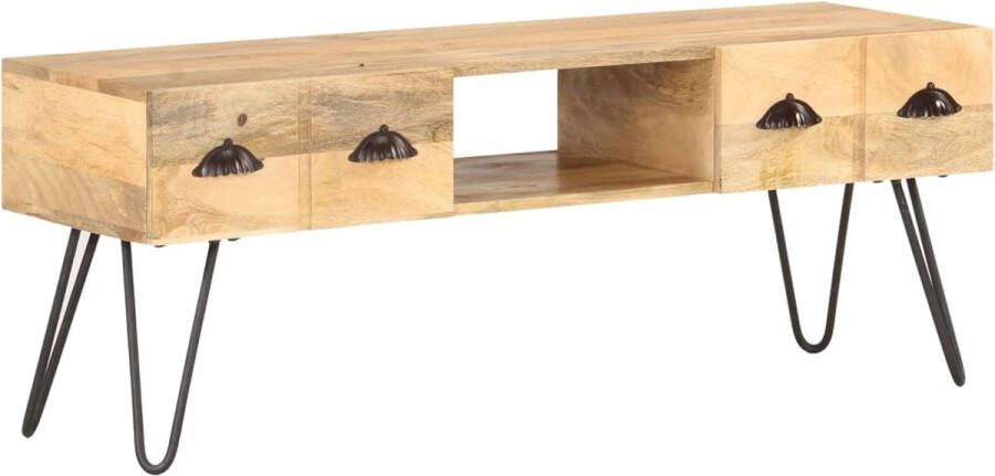 Decoways Tv-meubel 120x35x45 cm massief mangohout