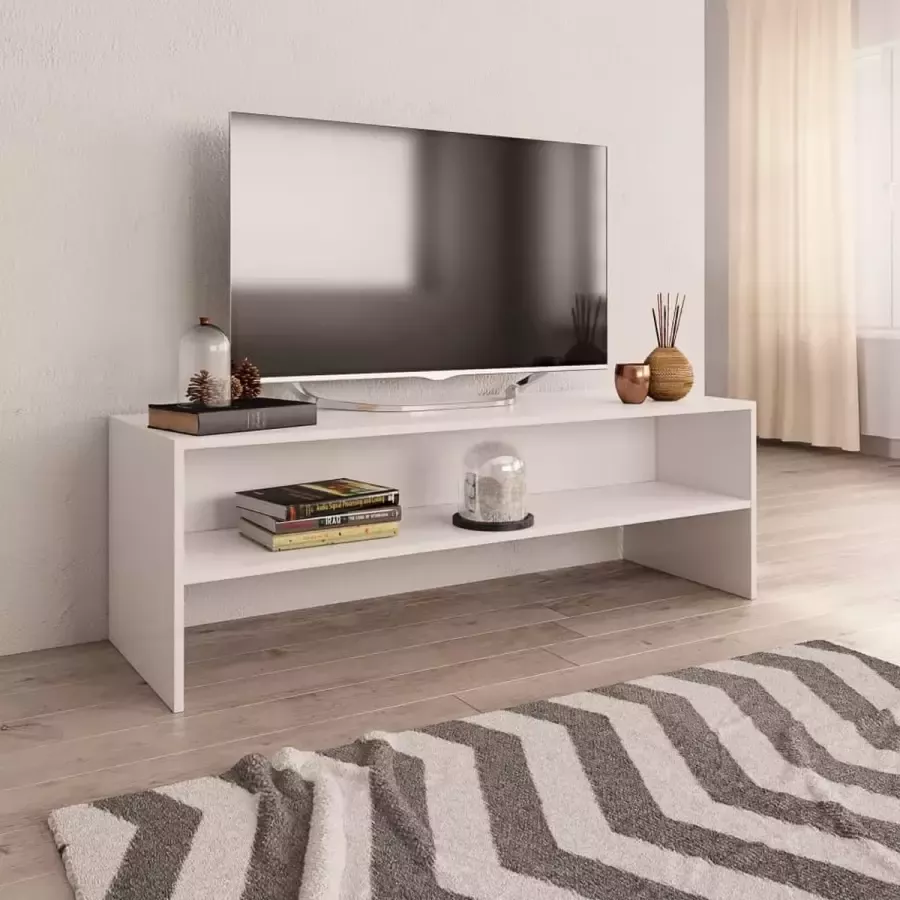 Decoways Tv-meubel 120x40x40 cm spaanplaat wit
