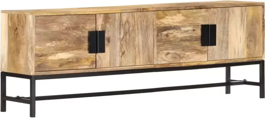 Decoways Tv-meubel 140x30x50 cm massief mangohout