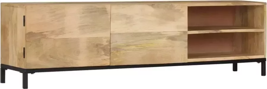 Decoways Tv-meubel 145x30x41 cm massief mangohout